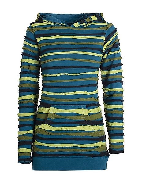Vishes Kapuzenshirt Kapuzenpullover Hoodie mit Kapuze Streifen Kapuzenpulli günstig online kaufen