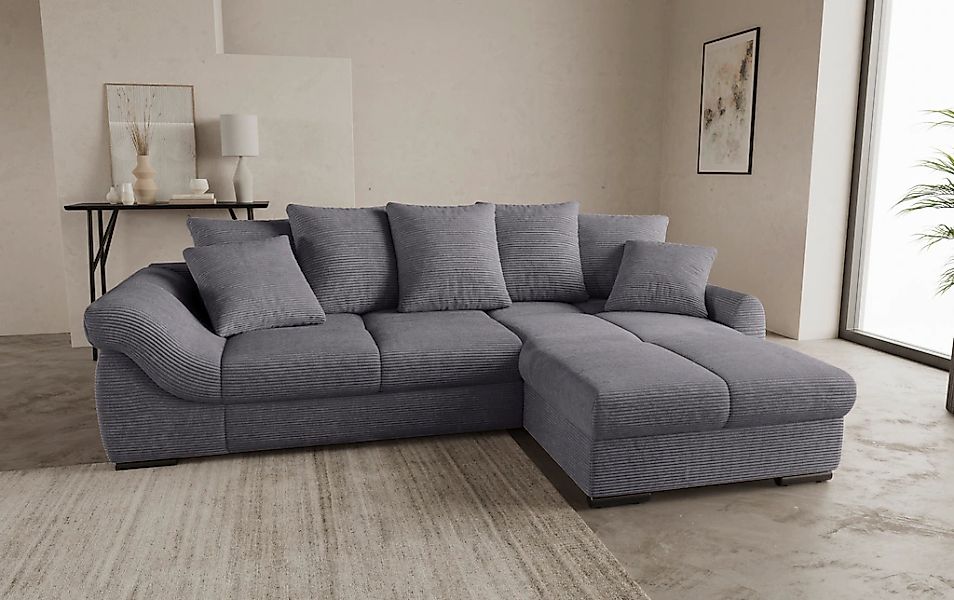 Mr. Couch Ecksofa "Livorno DuraFlex L-Form", inkl. Hochschläfer-Bettauszug, günstig online kaufen