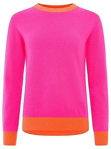 Zwillingsherz Kaschmirpullover Roundneck with "Colored Edges" günstig online kaufen