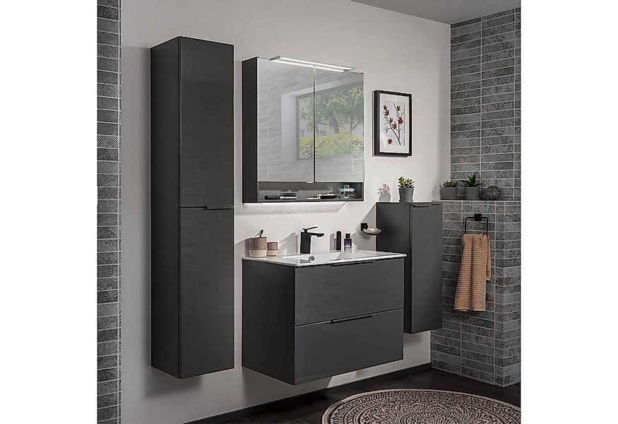 FACKELMANN Badmöbel-Set LUNA Badmöbel Set 4-teilig, 80 cm breit, Keramik, L günstig online kaufen