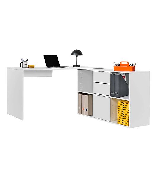 mokebo Eckschreibtisch Der Produktive (mit 2 günstig online kaufen