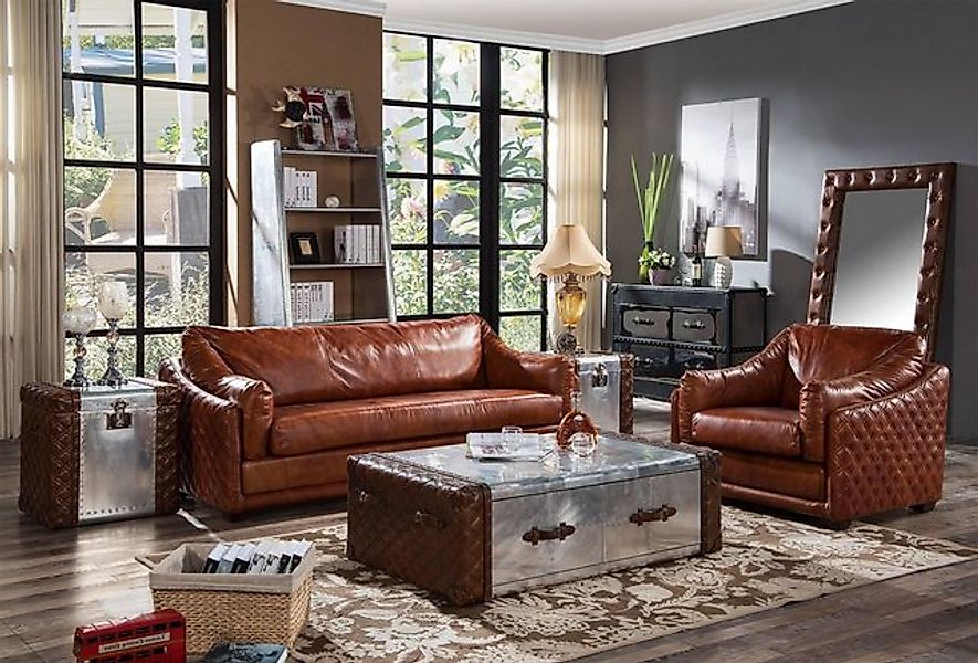 Xlmoebel Sofa Neue Chesterfield Sofagarnitur mit Polsterung und 2-Sitzer-Co günstig online kaufen