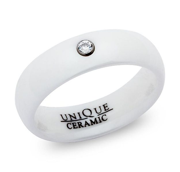 Unique Fingerring Weisser Unique Keramikring 6mm poliert KR0010cz (Größe: 7 günstig online kaufen