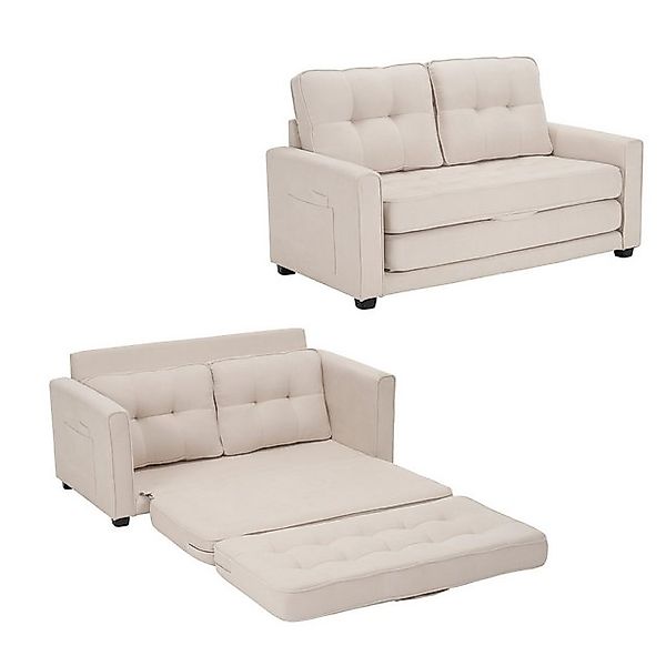 XDOVET 2-Sitzer Sofa Polstermöbel Doppelsofa mit Schlaffunktion, Polstersof günstig online kaufen