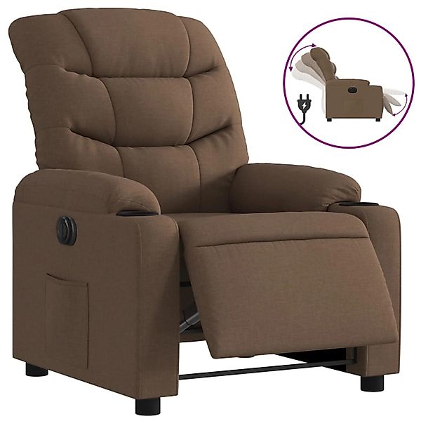 vidaXL Relaxsessel Elektrisch Braun Stoff 3206631 günstig online kaufen