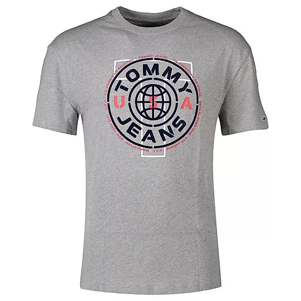 Tommy Jeans Circle Logo Kurzärmeliges T-shirt L Light Grey Heather günstig online kaufen