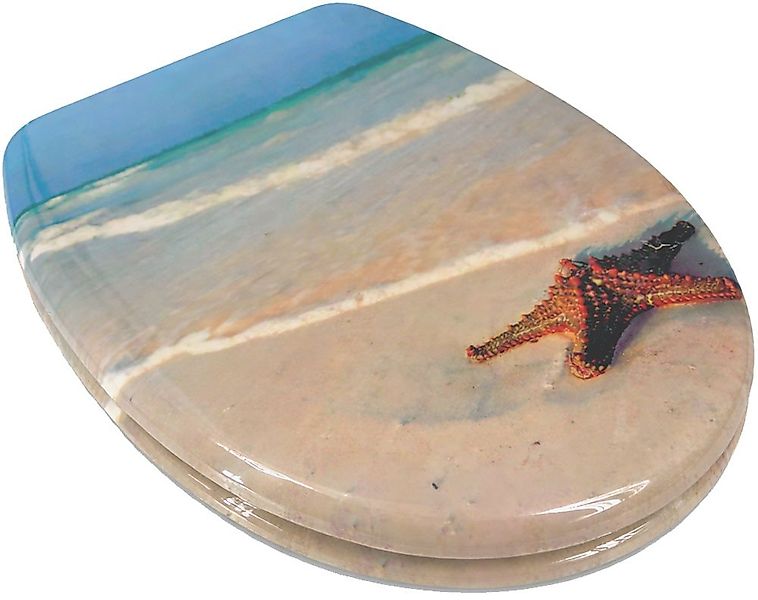 welltime WC-Sitz Classic Decor, Kratzfester Duroplast Klo-Sitz mit Absenkau günstig online kaufen