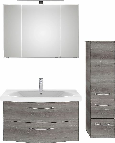 Saphir Badmöbel-Set "6005 Sprint 3-teilig, Keramik-Waschtisch mit LED-Spieg günstig online kaufen