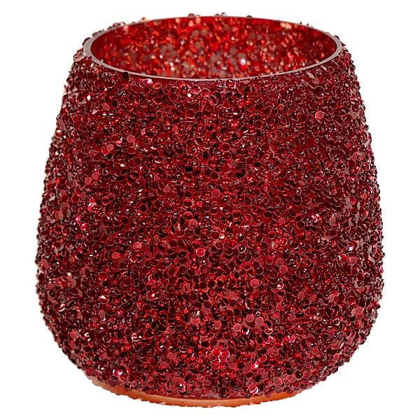 M Colections Vase Strass Cauldron Rot Ø 16 cm x 16,5 cm günstig online kaufen