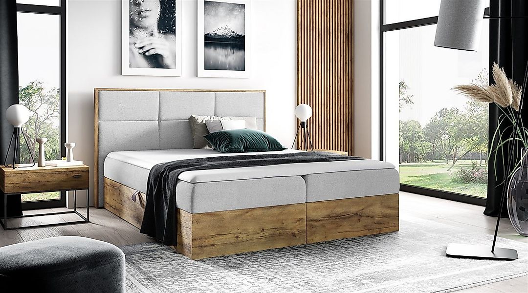 Fun Möbel Boxspringbett Boxspringbett Schlafzimmerbett BARTEL in Stoff Faro günstig online kaufen