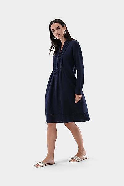 Schlupfkleid aus Leinen mit Lochstick-Details günstig online kaufen