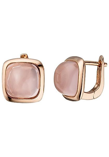 JOBO Paar Creolen, 925 Silber roségold vergoldet mit Glassteinen günstig online kaufen