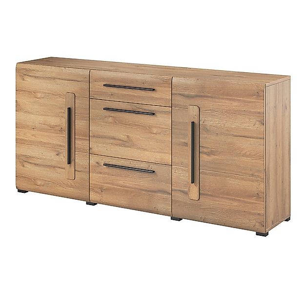 Lomadox Sideboard TURDA-83, Eiche Grandson Nb. modern mit Metallgriffen, B/ günstig online kaufen
