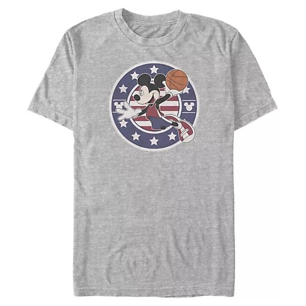 Disney Classics - Micky Maus - Micky Maus B Ball Americana - Männer T-Shirt günstig online kaufen