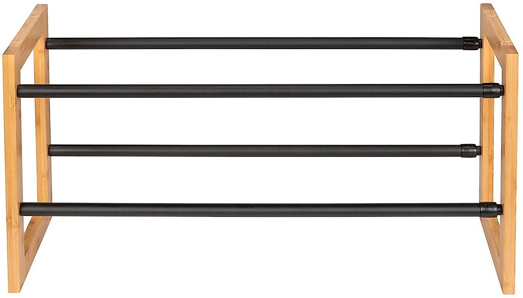 WENKO Schuhregal Modell Ecori, Schuhschrank mit 2 Ablagen, schmal, ausziehb günstig online kaufen