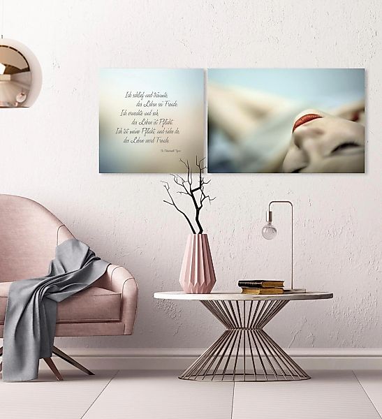queence Leinwandbild »Freude & Pflicht«, Foto-Menschen-Kunst-Modern-Spa-Spa günstig online kaufen