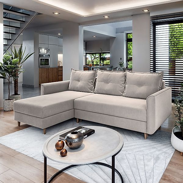 Masseno Ecksofa PISAN mit Schlaffunktion L-Form, günstig online kaufen