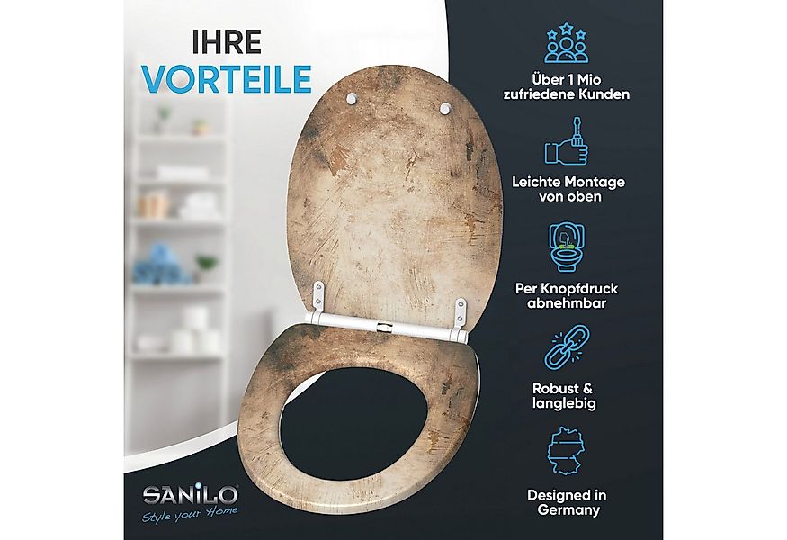 Sanilo WC-Sitz mit Absenkautomatik & Top Fix in vielen Designs, hochwertig, günstig online kaufen