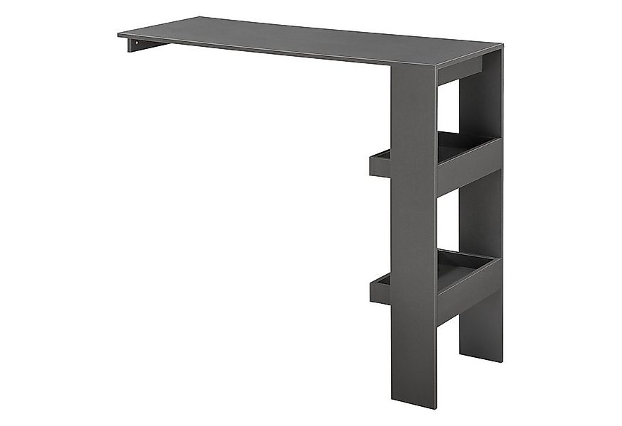 en.casa Bartisch, Bromölla Stehtisch 120x45x106cm Dunkelgrau günstig online kaufen