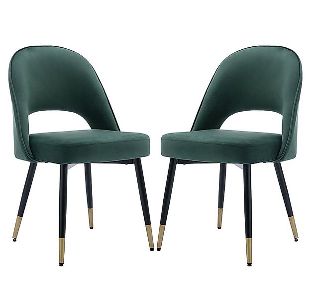 WAHSON OFFICE CHAIRS Esszimmerstuhl Samt 2er Set Seitenstühle Küchenstühle günstig online kaufen