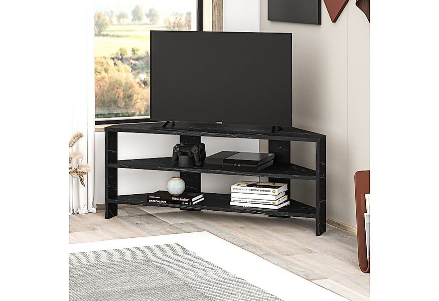 Decortie TV-Schrank Thales (1 set) Modernes Eck-Fernsehgerät Multimedia-Cen günstig online kaufen