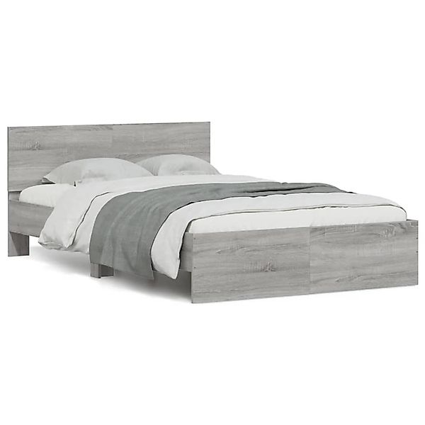 vidaXL Bettgestell mit Kopfteil Braun Eiche-Optik 120x190 cm1939192 günstig online kaufen