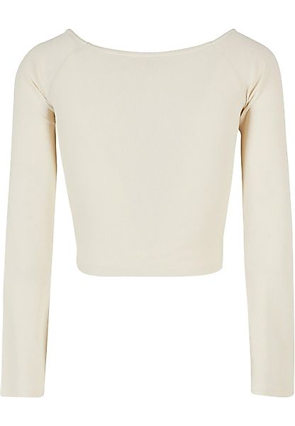 URBAN CLASSICS Langarmshirt "Urban Classics Damen Ladies Short Rib Wide V-N günstig online kaufen