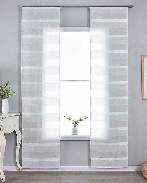 Gardinenbox Schiebegardine, Paneelwagen (2 St), halbtransparent, günstig online kaufen