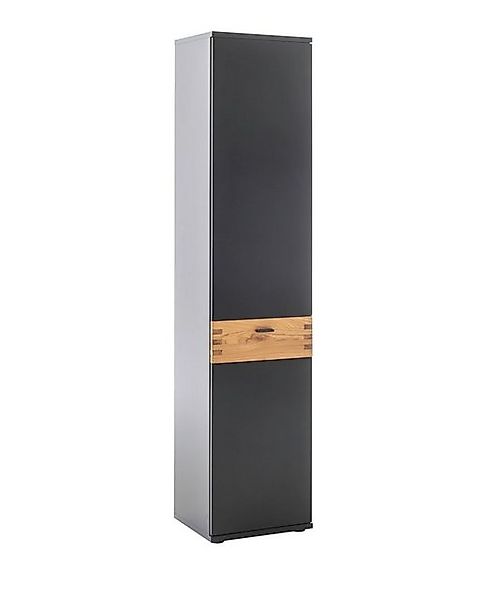 Empinio24 Hochschrank TL3100 Breite 45 cm, Anthrazit + Wildeiche, teilmassi günstig online kaufen