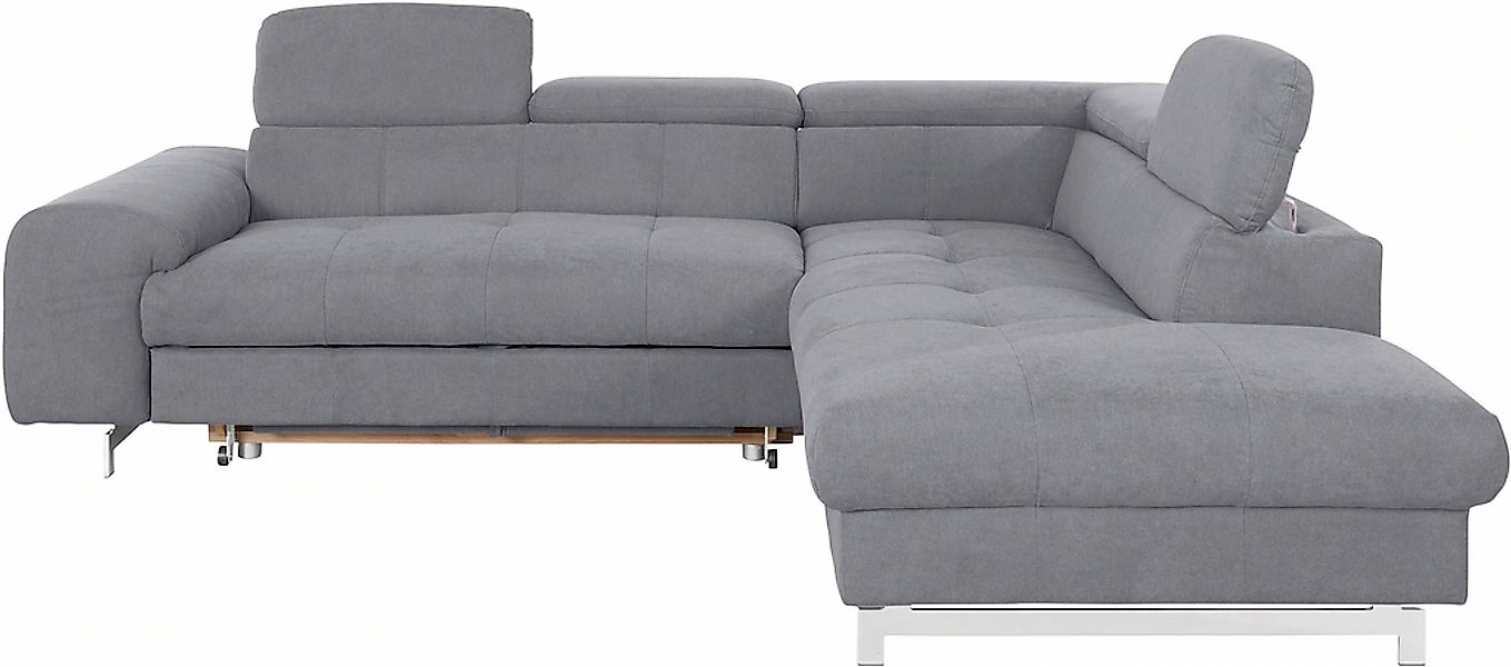 COTTA Ecksofa "Chef L-Form" mit Kopfteilverstellung, edle Metallkufen, wahl günstig online kaufen