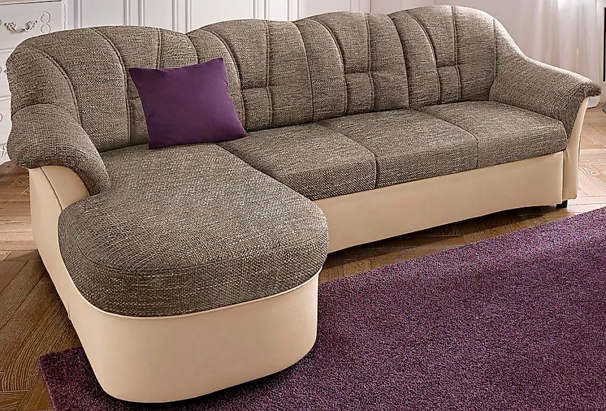 DOMO collection Ecksofa »Flores Schlafsofa, B/T/H: 233/142/86 cm, L-Form« w günstig online kaufen