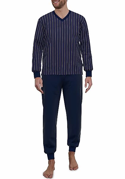 GÖTZBURG Schlafanzug "Clubhouse", (2 tlg.), Langarm, lange Hose, V-Ausschni günstig online kaufen