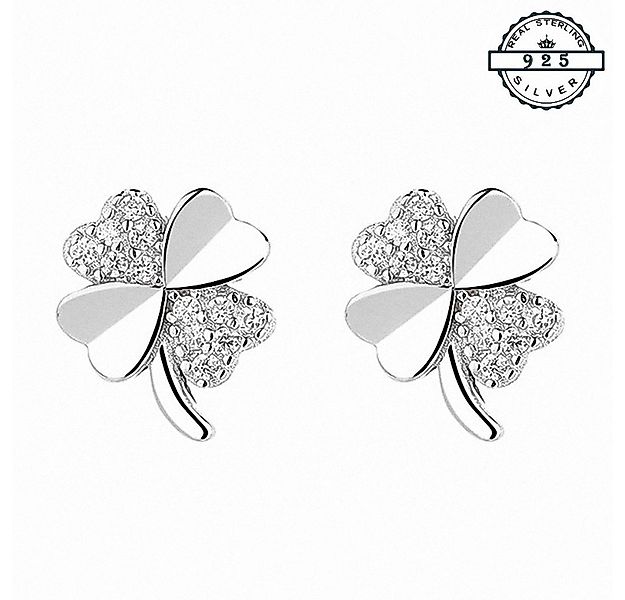 Taffstyle Paar Ohrstecker Kleeblatt 925 Sterling Silber Damen Ohrringe mit günstig online kaufen