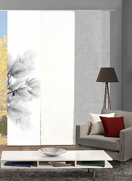 HOME WOHNIDEEN Schiebegardine "KESSI 3er SET" Paneelwagen 3 Stk. tlg. Schie günstig online kaufen