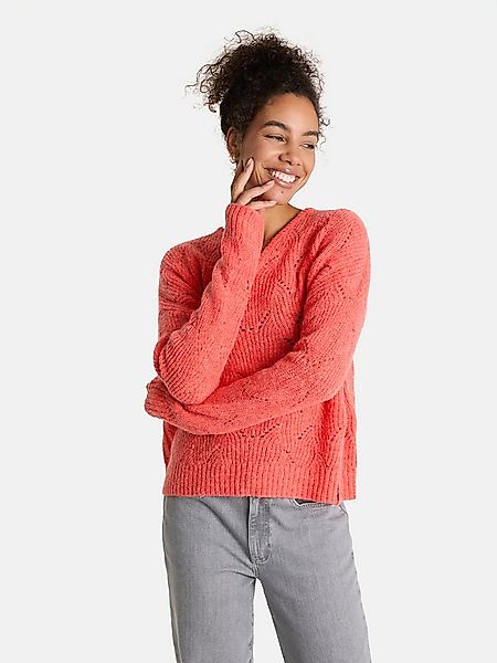 Lieblingsstück Strickpullover SölveL mit dezentem Lochmuster, V-Neck günstig online kaufen