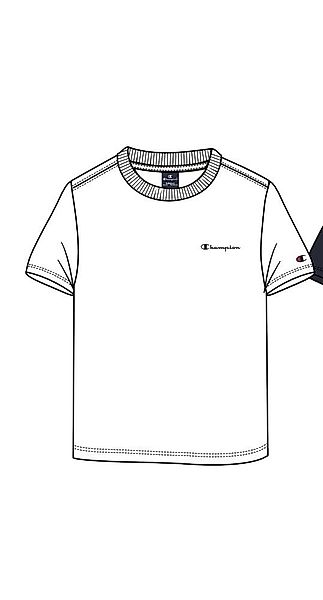 Champion T-Shirt (Baumwolle) Crew mit Kleinen-Logo-Schriftzug günstig online kaufen