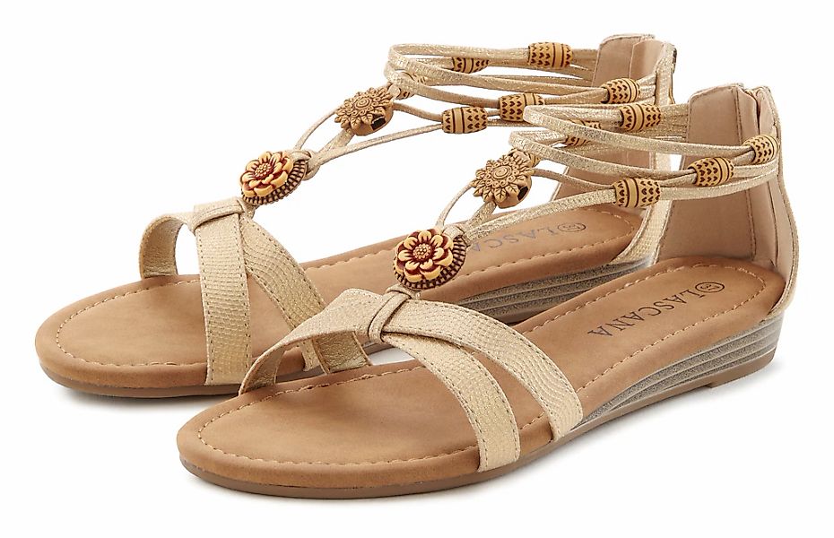 LASCANA Sandale "Sommerschuh", Sandalette, Sommerschuh mit raffinierten Rie günstig online kaufen