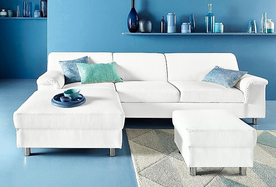 INOSIGN Ecksofa "Jamie, modern und elegant, Fußhöhe 9cm, L-Form,", wahlweis günstig online kaufen