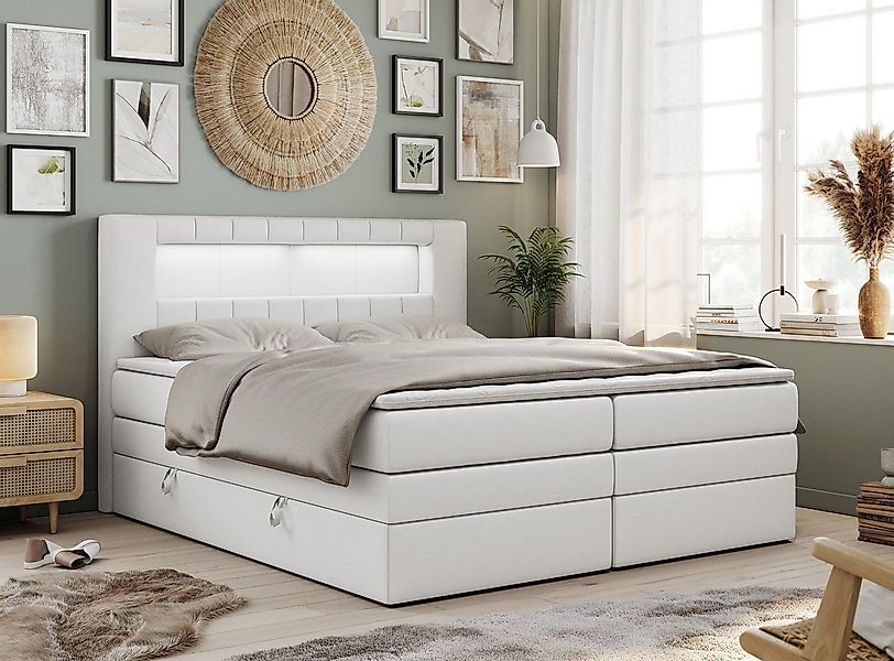 MKS MÖBEL Boxspringbett GOLD 5 KING (T30-Schaum, Topper T25, Doppelbett), P günstig online kaufen