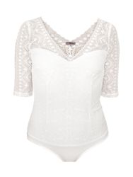 MarJo Dirndlbluse Dirndlbody 'Forsten' Halbarm, Offwhite günstig online kaufen