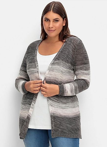 Sieh an! Strickjacke Long-Strickjacke Langarm Links-Strick günstig online kaufen
