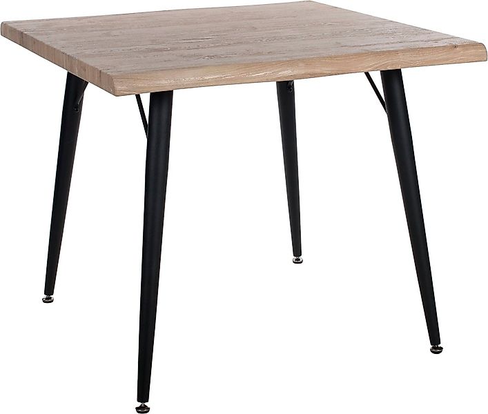 Duo Collection Esstisch Tailin Tisch Baumkantentisch, Massives Metallgestel günstig online kaufen