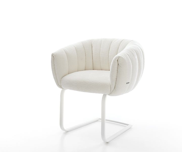 Freischwinger Jada-Flex Bouclé Soft Beige Freischwinger flach Weiß Taschenf günstig online kaufen