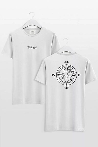 TheHeartFam T-Shirt Nachhaltiges Bio-Baumwolle Tshirt Creme-Weiß Kompass He günstig online kaufen
