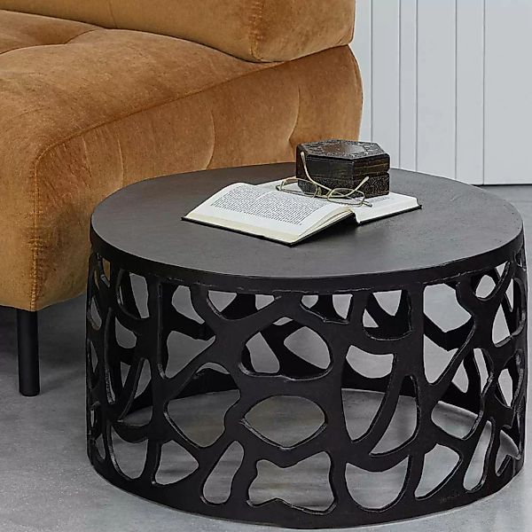 Runder Wohnzimmer Tisch in modernem Design Aluminium günstig online kaufen