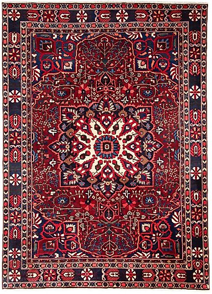 morgenland Wollteppich »Bachtiar Medaillon Rosso scuro 372 x 242 cm«, recht günstig online kaufen