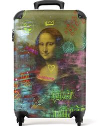 NoBoringSuitcases.com© Hartschalen-Trolley Graffiti - Mona Lisa günstig online kaufen