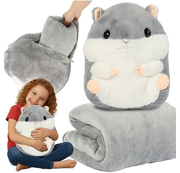 KRUZZEL Kuscheltier Hamster 2-in-1 Kissen mit Decke (Spar-Set, Gemütlichkei günstig online kaufen