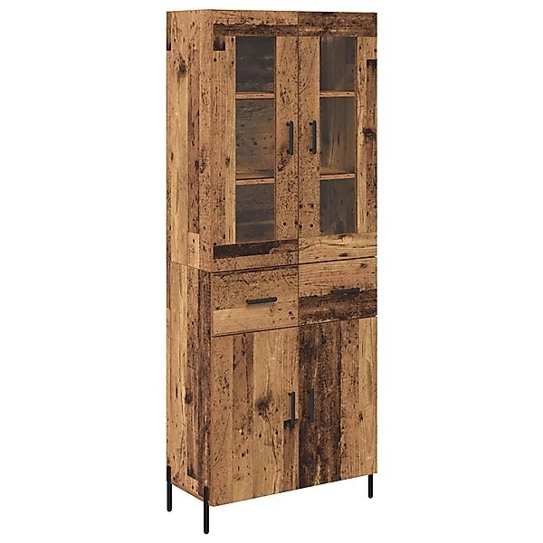 vidaXL Highboard Wandmontiert Altholz 69,5 x 34 x 180 cm Holzwerkstoff 3415 günstig online kaufen