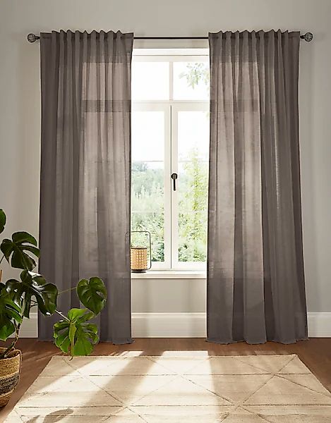 andas Vorhang »Elby 2«, (1 St.), basic, transparent, monochrom, bis 295 cm günstig online kaufen